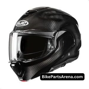 HJC F100 Carbon Solid Motorcycle Helmet with HJ-45 Pinlock Visor, Dot Approved (Carbon, XX-Large)