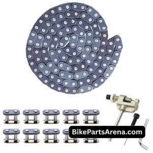 KAMIER T8F Drive Chain 116 Link Breaker Heavy Duty for 43cc 47cc 49cc 2-Stroke Pocket Rocket Bike