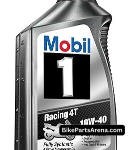 Mobil 1 98JA11 10W-40 Racing 4T Motorcycle Oil for Sport Bikes - 1 Quart (Pack of 6)