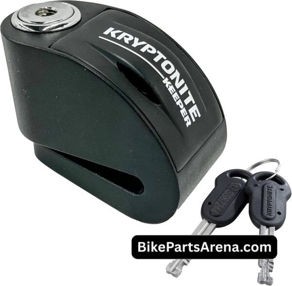 Kryptonite Keeper Alarm Disc Lock, Heavy Duty Anti-Theft Motorcycle Disc Break Lock
